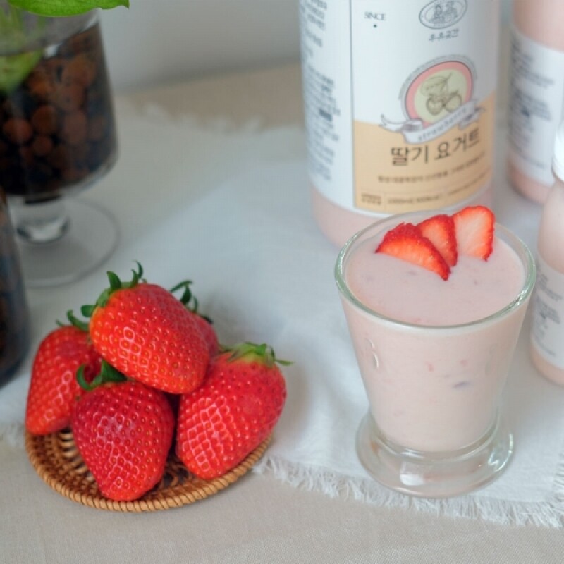 우유곳간,우유곳간 딸기 요거트 500ml 횡성 대광목장
