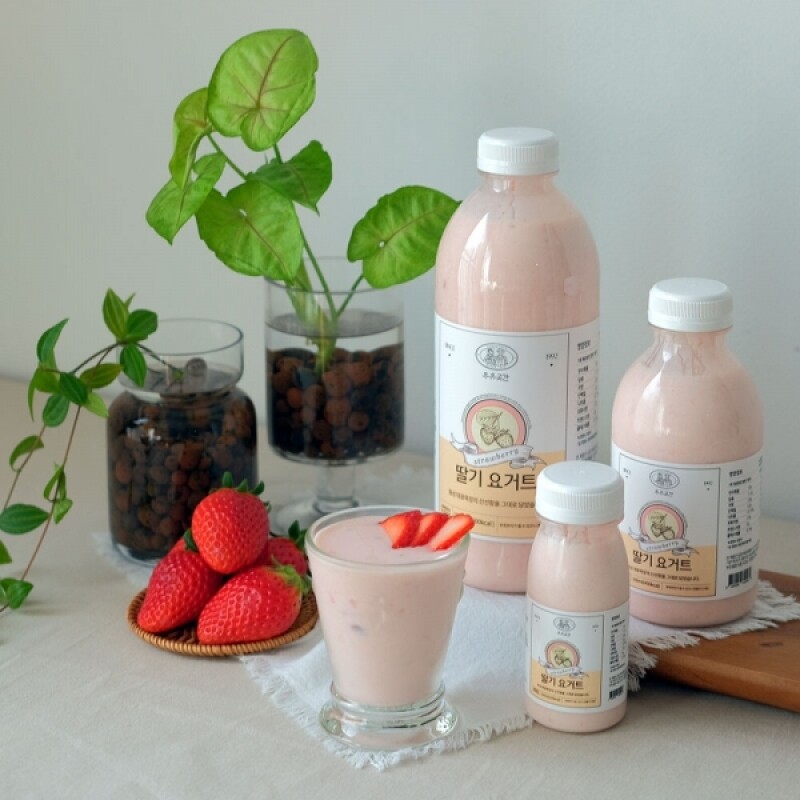 우유곳간,우유곳간 딸기 요거트 1000ml 횡성 대광목장